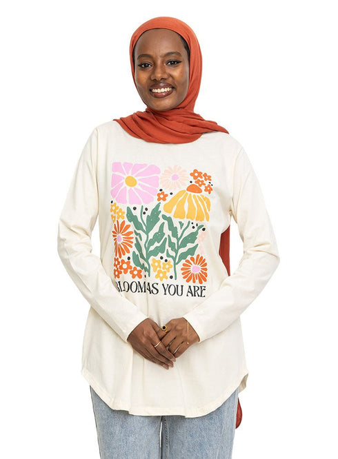 Creamy Printed Long - Sleeve Design 14 - Khotwh